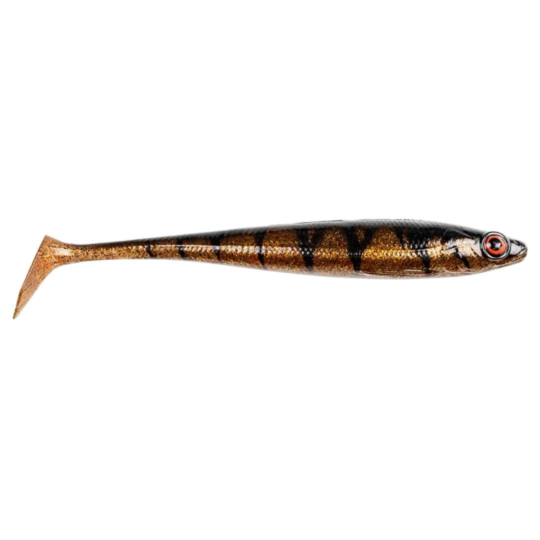 Daiwa Prorex Duckfin Shad 2.0 Haukijigi 20cm 45g Motoroil Burbot UV sivulta, pää oikealla