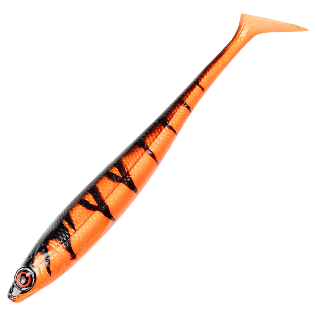 Daiwa Prorex Duckfin Shad 2.0 Haukijigi 20cm 45g, väri Red Tiger: oranssi runko ja mustat raidat