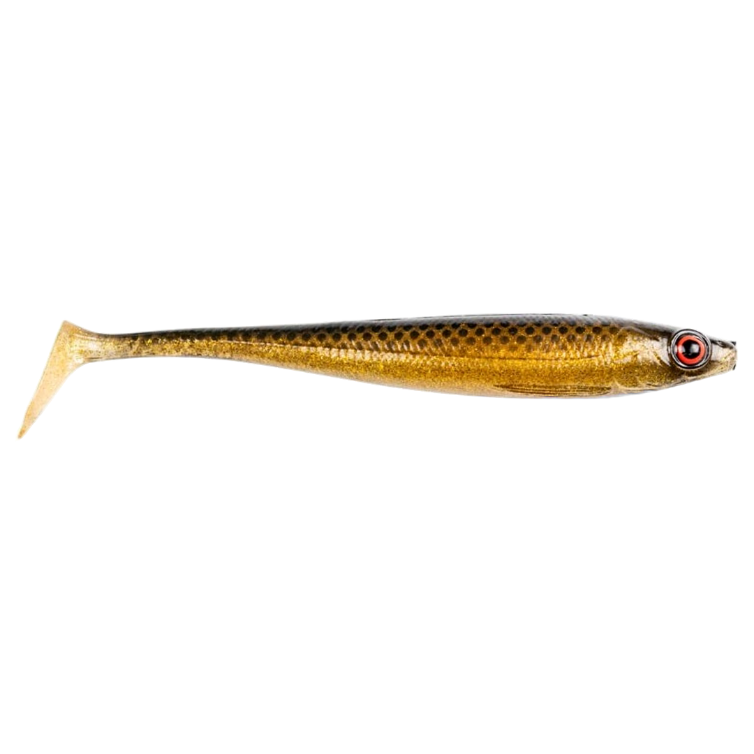Daiwa Prorex Duckfin Shad 2.0 Haukijigi 20cm 45g Spotted Bullhead sivulta, pää oikealla