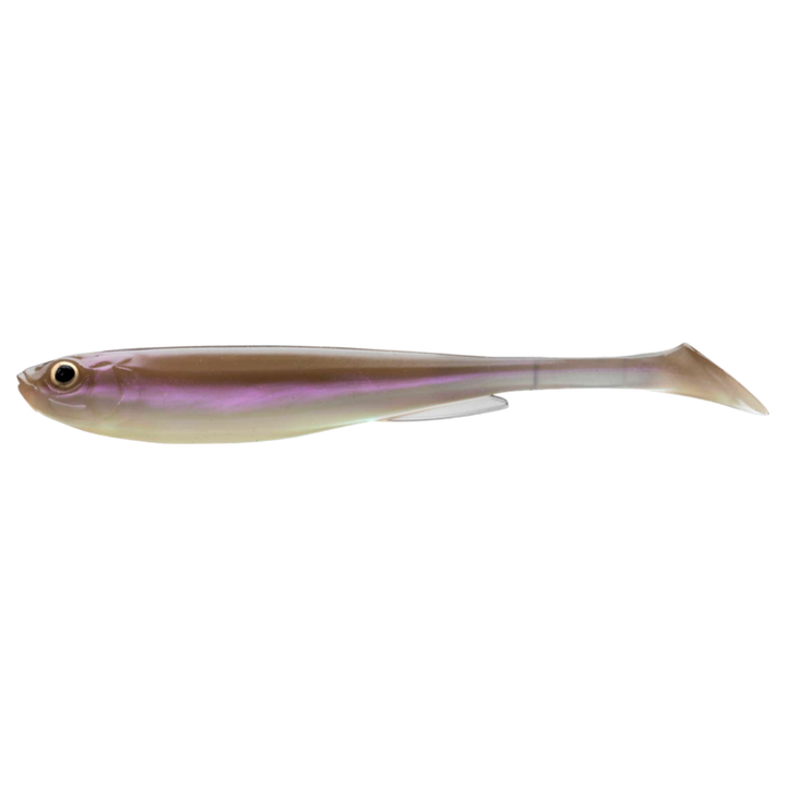 Daiwa Prorex Slim Shad Y 10.5cm Jigi Wakasagi sivulta, pää vasemmalla