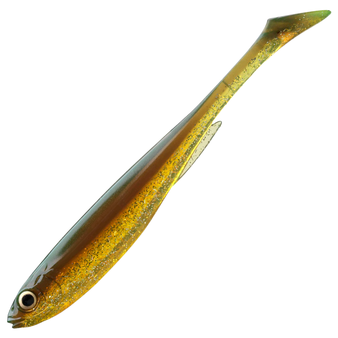 Daiwa Prorex Slim Shad Y 16cm Jigi, väri Golden Shiner: oliivinruskea selkä ja kullankeltainen kylki
