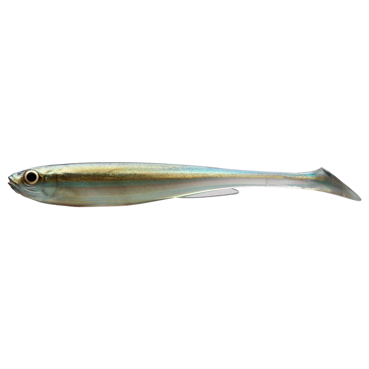 Daiwa Prorex Slim Shad Y 16cm Jigi Green Bleak sivulta, pää vasemmalla