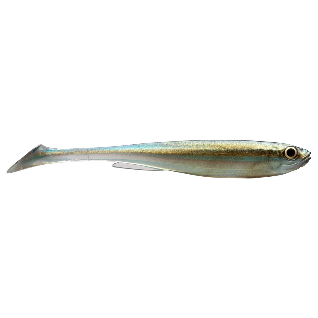 Daiwa Prorex Slim Shad Y 16cm Jigi Green Bleak sivulta, pää oikealla