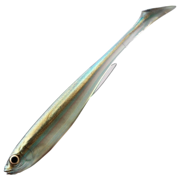 Daiwa Prorex Slim Shad Y 7.5cm Jigi, väri Green Bleak: vihertävä selkä ja hopeinen kylki