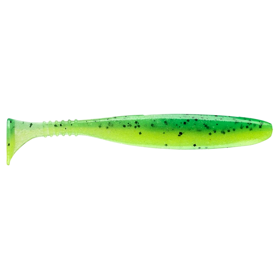 Daiwa Tournament D´Fin 7.5cm Jigi UV Chart Tiger sivulta, pää oikealla