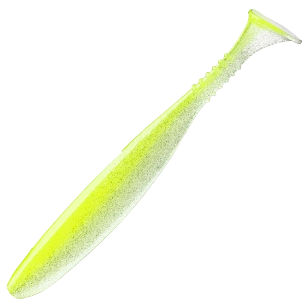 Daiwa Tournament D´Fin 7.5cm Jigi, väri UV Lime Pearl: kellanvihreä runko ja helmenvalkoinen vatsa