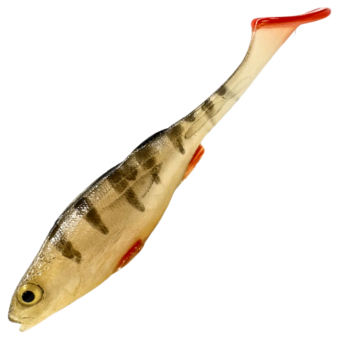 Dominator URSB Ahven Lapiopyrstö Jigi 13cm, väri OP: oliivinvihreä runko ja mustat raidat