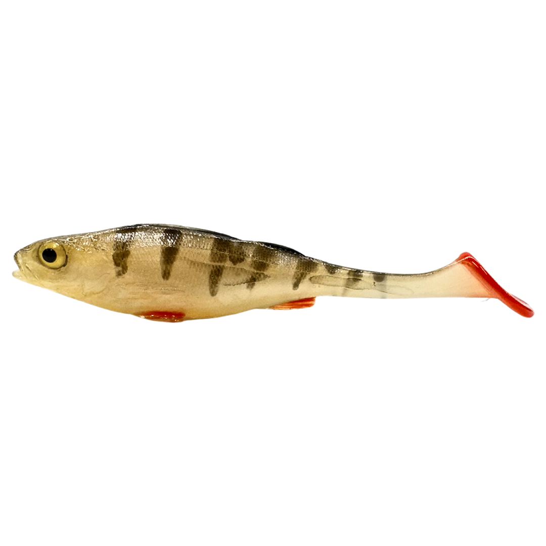 Dominator URSB Ahven Lapiopyrstö Jigi 13cm OP sivulta, pää vasemmalla