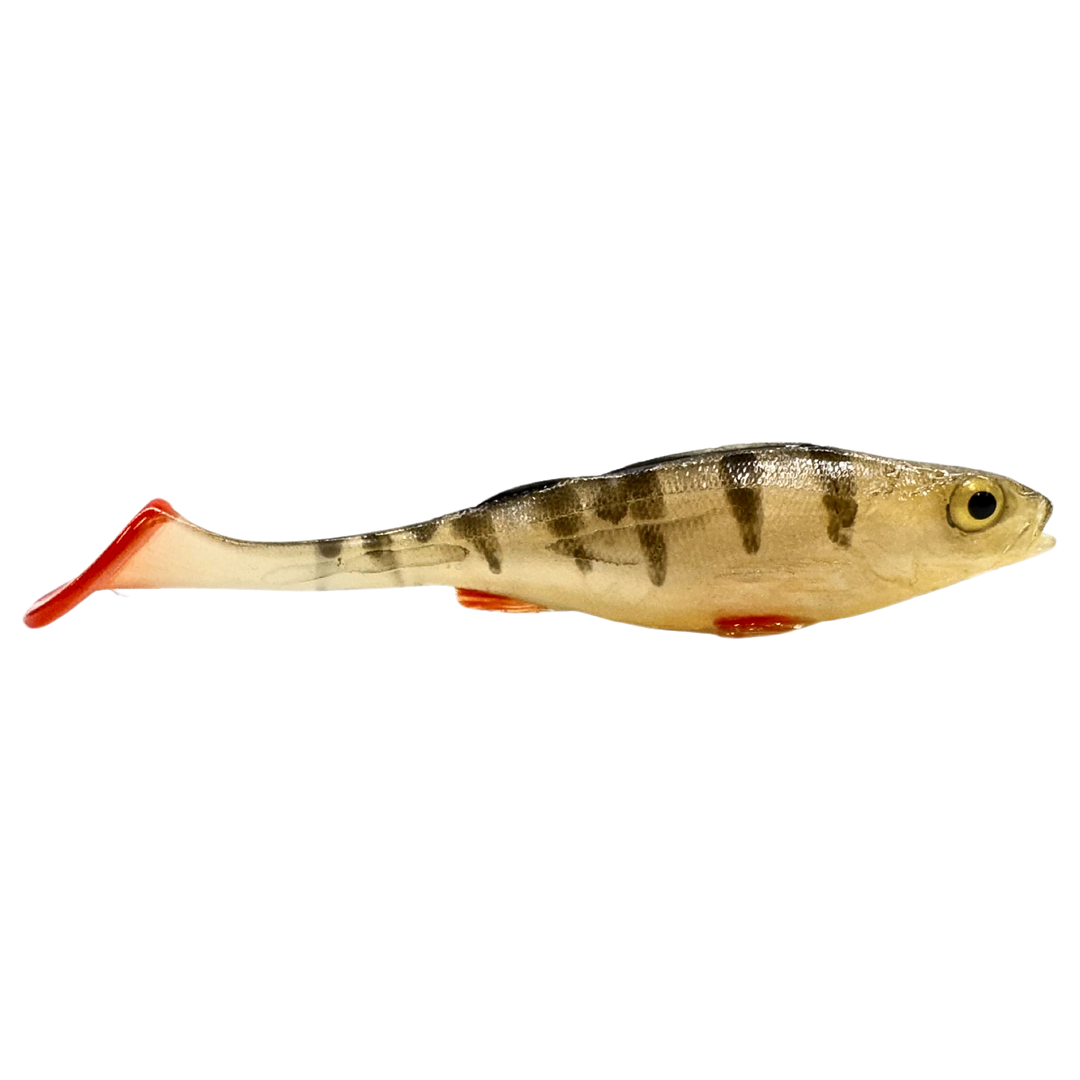 Dominator URSB Ahven Lapiopyrstö Jigi 13cm OP sivulta, pää oikealla