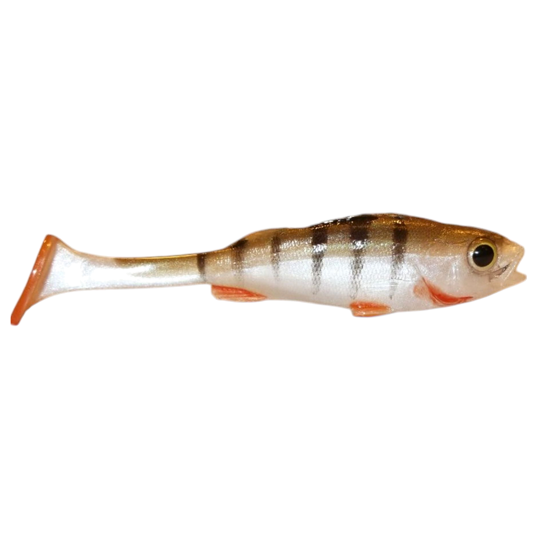 Dominator URSB Ahven Lapiopyrstö Jigi 8cm ZP sivulta, pää oikealla