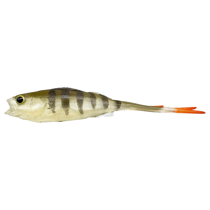 Dominator URSB Ahven V-pyrstö Jigi 11,5cm VBZP sivulta, pää vasemmalla