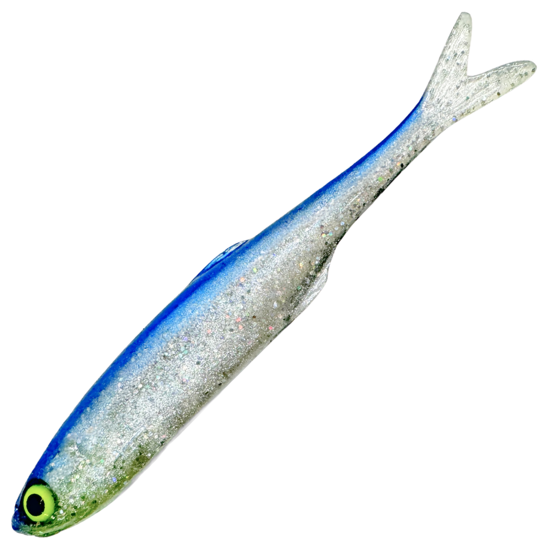 Dominator URSB Salakka Kalapyrstö Jigi 7,5cm, väri NSHB: sininen selkä ja hopeinen kylki