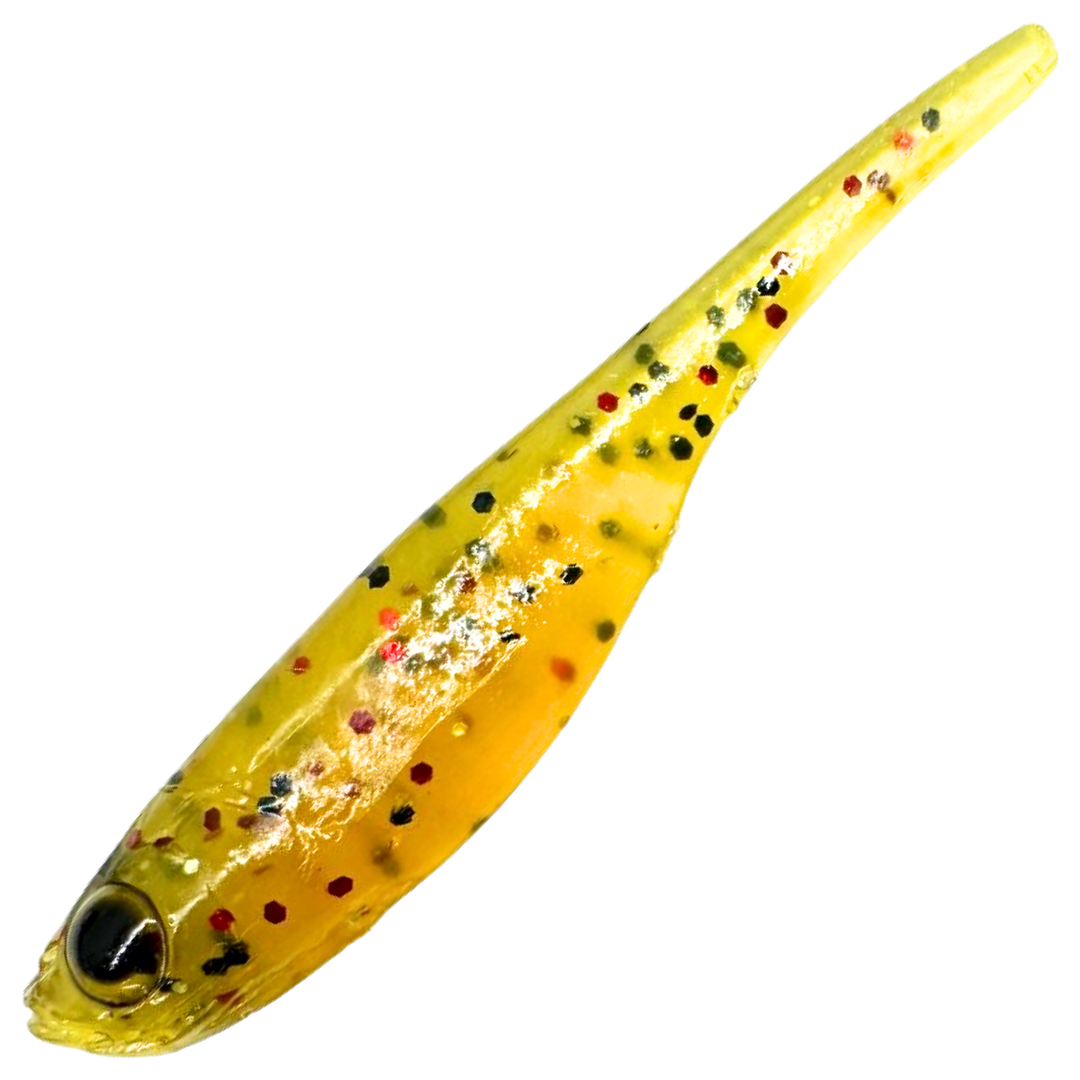 Dominator URSB Salakka Piikkipyrstö Jigi 4cm, väri UVBR: keltainen runko ja tummat pilkut