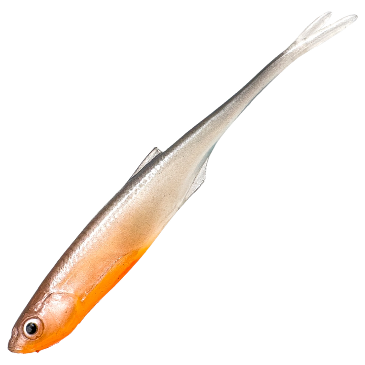 Dominator URSB Salakka V-pyrstö Jigi 11cm, väri VCPO: oranssi pää, harmaa selkä ja hopeinen kylki