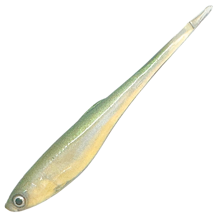 Dominator URSB Salakka V-Pyrstö Jigi 7,5cm, väri VZNGR: oliivinvihreä selkä ja kellertävä kylki