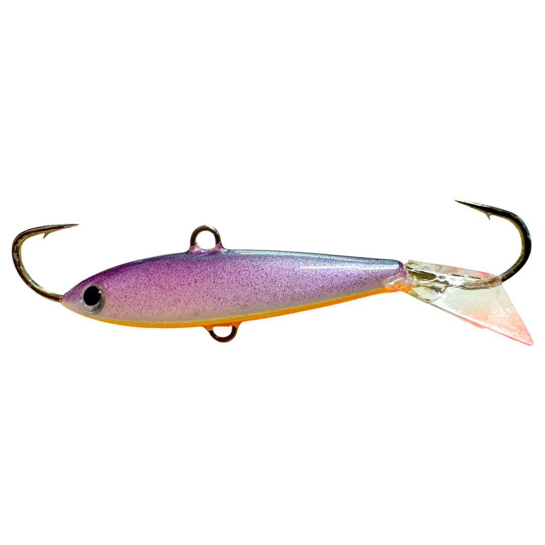 EEPE Vene Levypyrstö Tasapaino 63mm 15g Violetti sivulta, pää vasemmalla