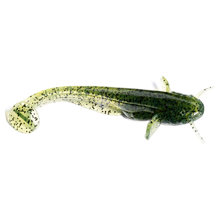 FishUp Catfish Jigi 2" Watermelon Seed sivulta, pää oikealla