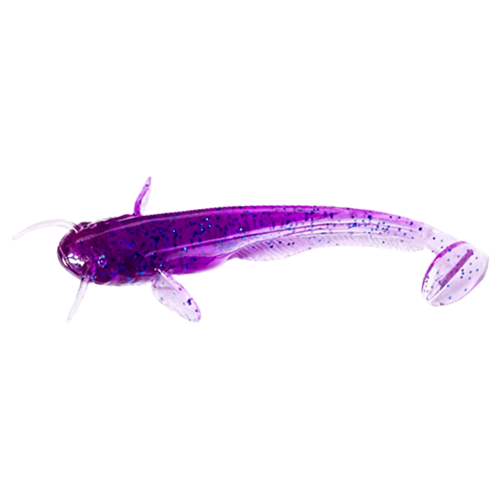 FishUp Catfish Jigi 3" Violet/Blue sivulta, pää vasemmalla