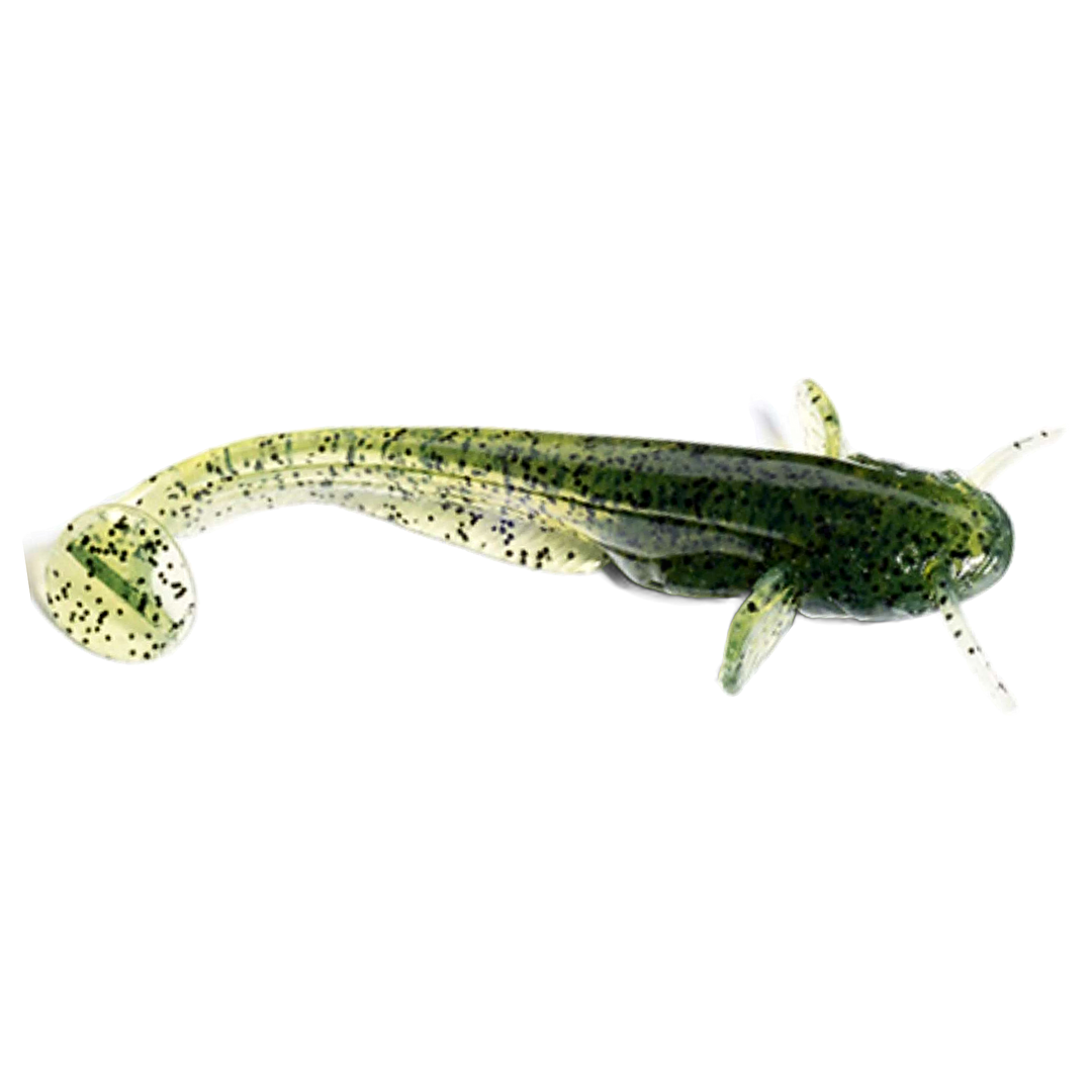 FishUp Catfish Jigi 3" Watermelon Seed sivulta, pää oikealla