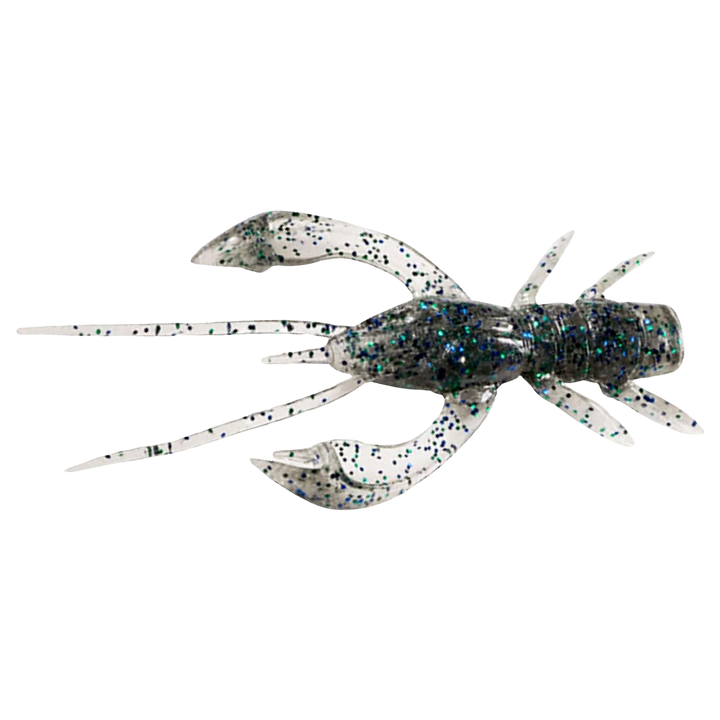 FishUp Real Craw Jigi 2" Bluegill ylhäältä, pää vasemmalla