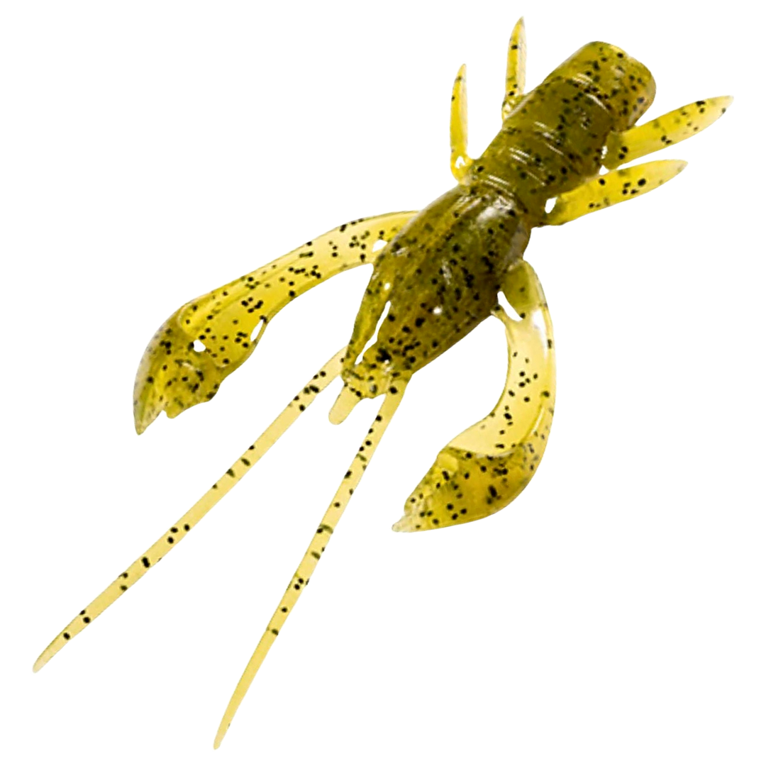 FishUp Real Craw Jigi 2", väri Green Pumpkin Seed: oliivinruskea runko ja mustat pilkut