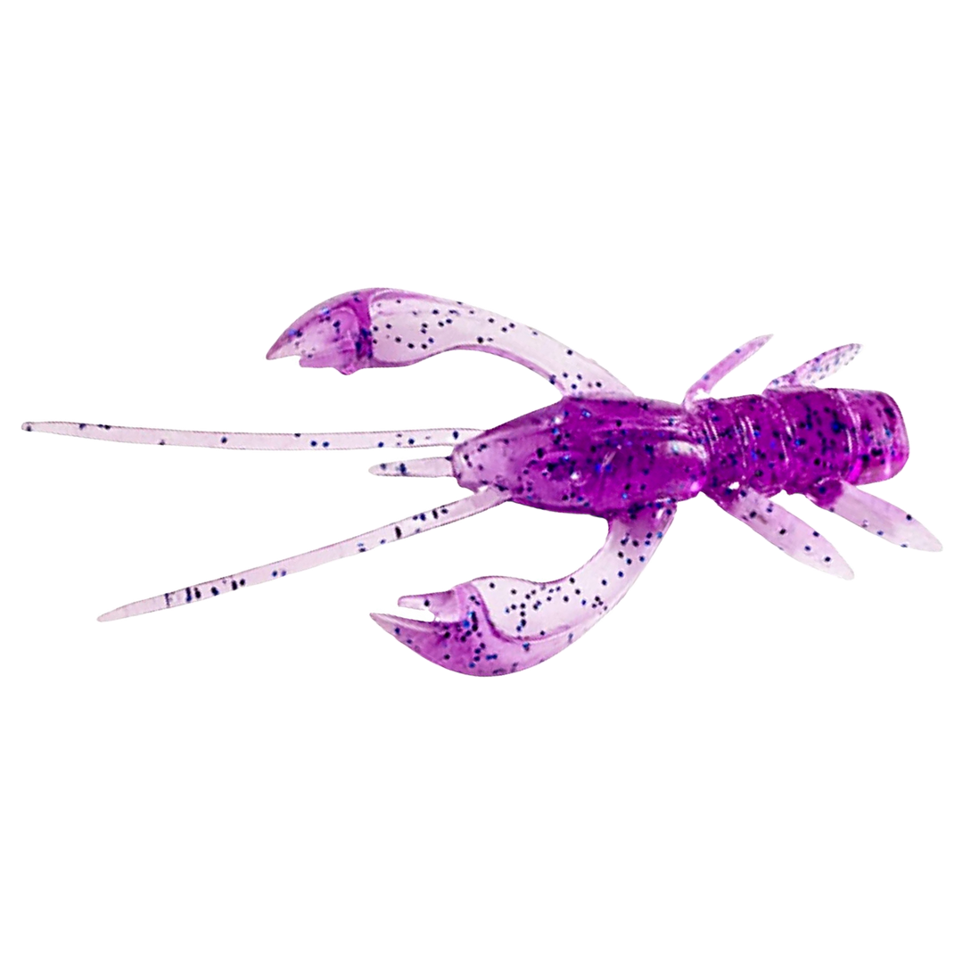 FishUp Real Craw Jigi 2" Violet/Blue ylhäältä, pää vasemmalla