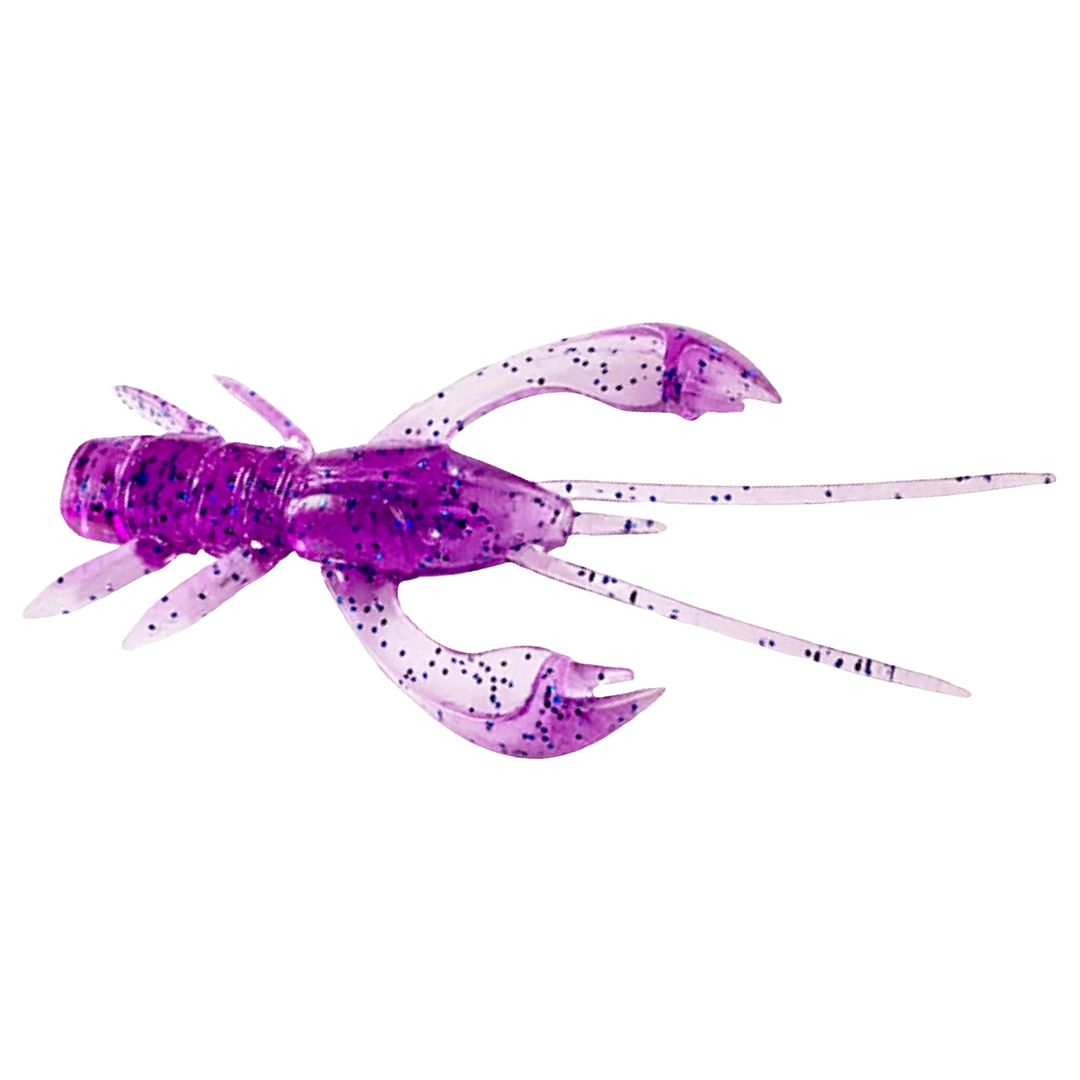 FishUp Real Craw Jigi 2" Violet/Blue ylhäältä, pää oikealla