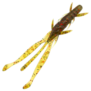FishUp Shrimp Jigi 3" 9kpl | Green Pumpkin/Red & Black