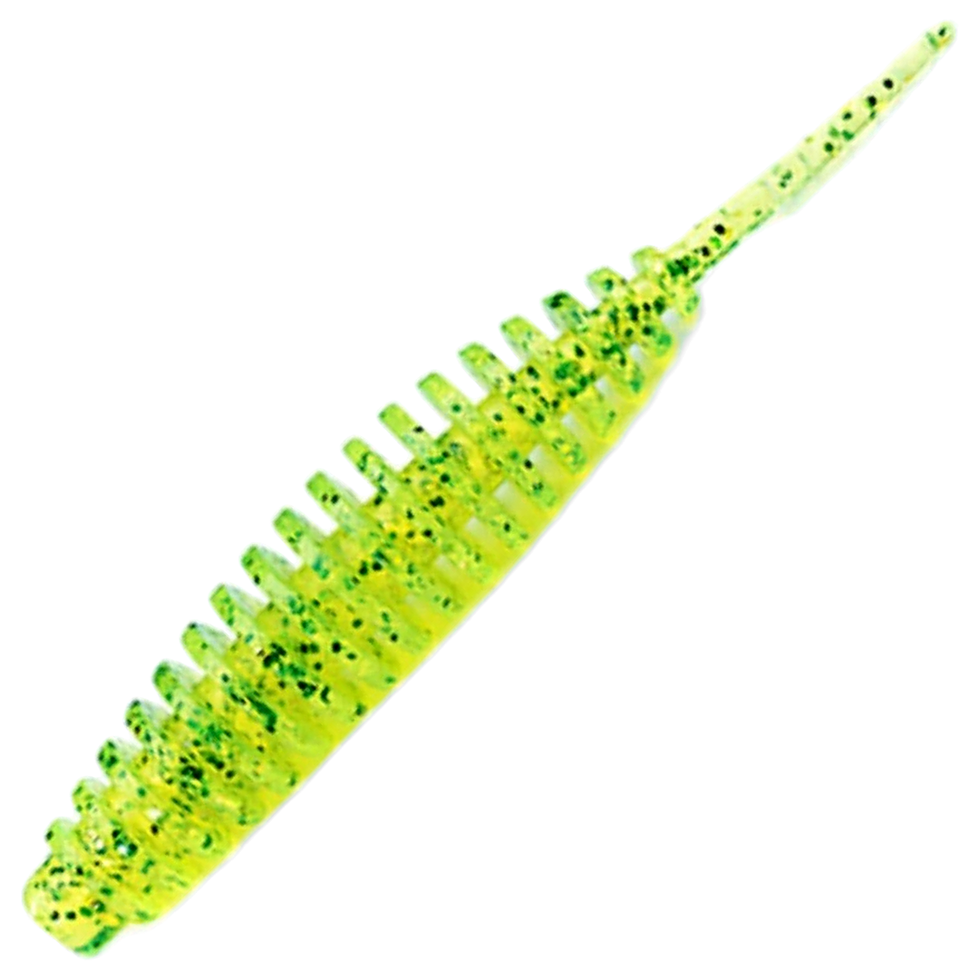 FishUp Tanta Jigi 3.5", väri Flo Chartreuse/Green: kellanvihreä runko ja vihreät hileet
