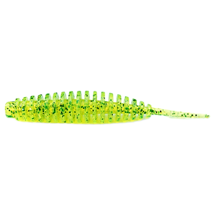 FishUp Tanta Jigi 3.5" Flo Chartreuse/Green sivulta, pää vasemmalla