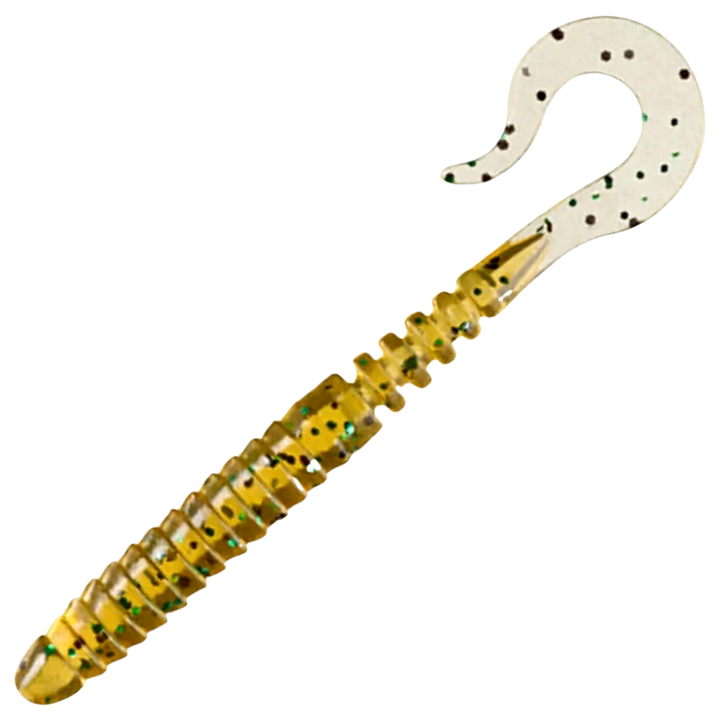 FishUp Vipo Jigi 2.8", väri Caramel/Green &amp; Black: kellanruskea runko ja läpikuultava pyrstö