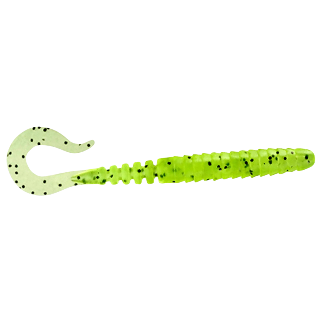 FishUp Vipo Jigi 3.6" Chartreuse/Black sivulta, pää oikealla