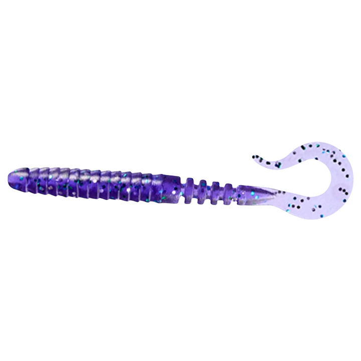 FishUp Vipo Jigi 3.6" Dark Violet/Peacock &amp; Silver sivulta, pää vasemmalla