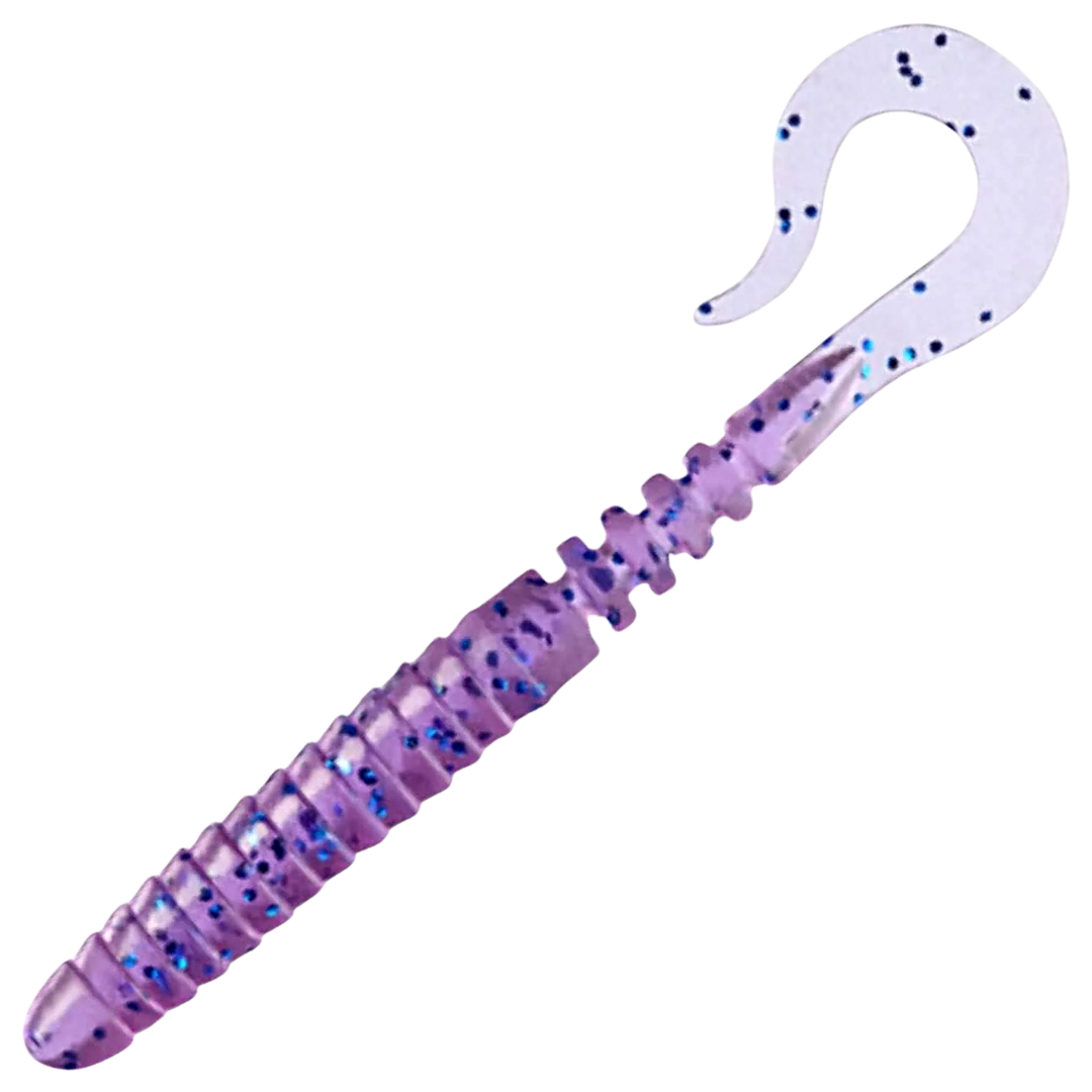 FishUp Vipo Jigi 3.6", väri Violet/Blue: läpikuultava violetti runko ja vaalea pyrstö