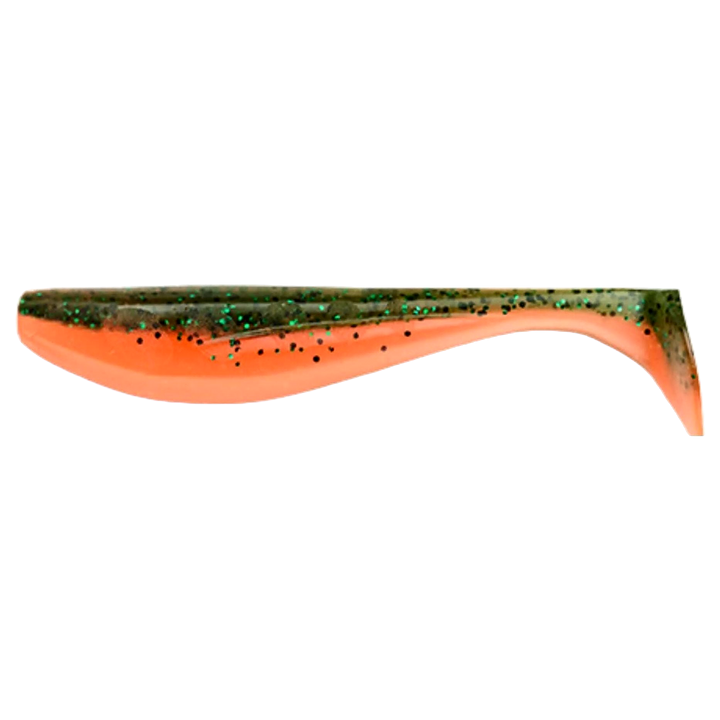 FishUp Wizzle Shad Jigi 3" Watermelon/Orange sivulta, pää vasemmalla