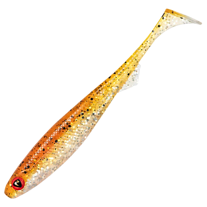 Fox Rage Slick Shad Jigi 11cm, väri UV Tinsel: oranssi hileinen runko