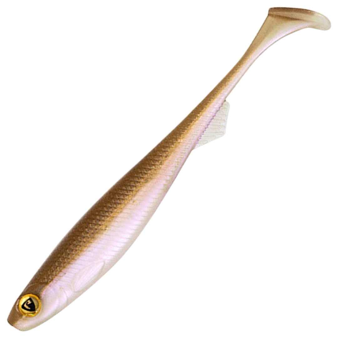 Fox Rage Slick Shad Jigi 11cm, väri UV Wagasaki: ruskea selkä ja vaaleanpunertava vatsa