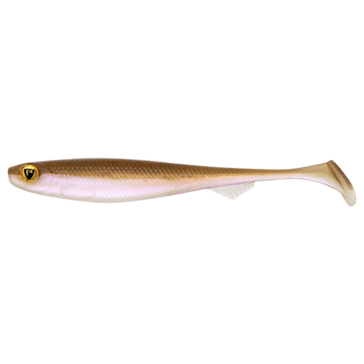 Fox Rage Slick Shad Jigi 9cm UV Wakasagi sivulta, pää vasemmalla