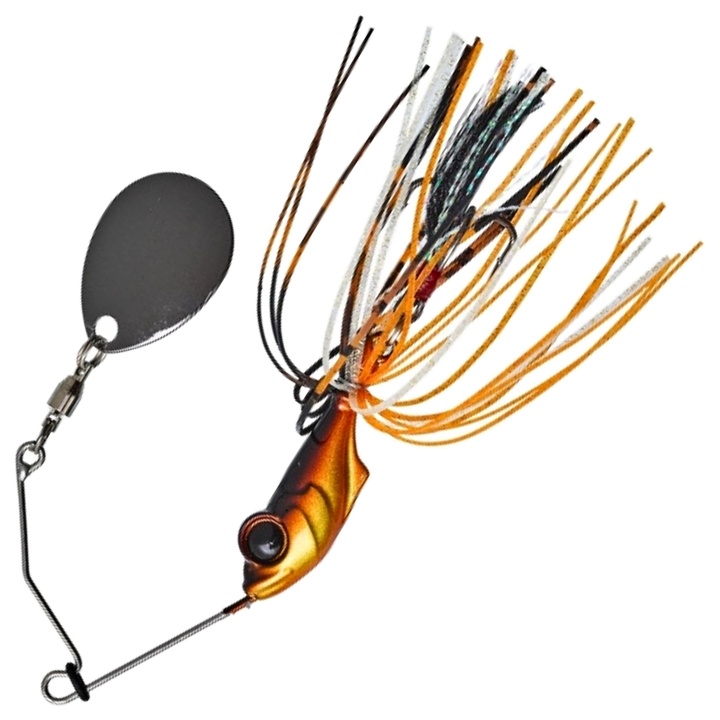 Gunki Alvin Spinnerbait 5,6g, väri Acid Shad: oranssi pää, oranssi ja musta helma, tumma lapa