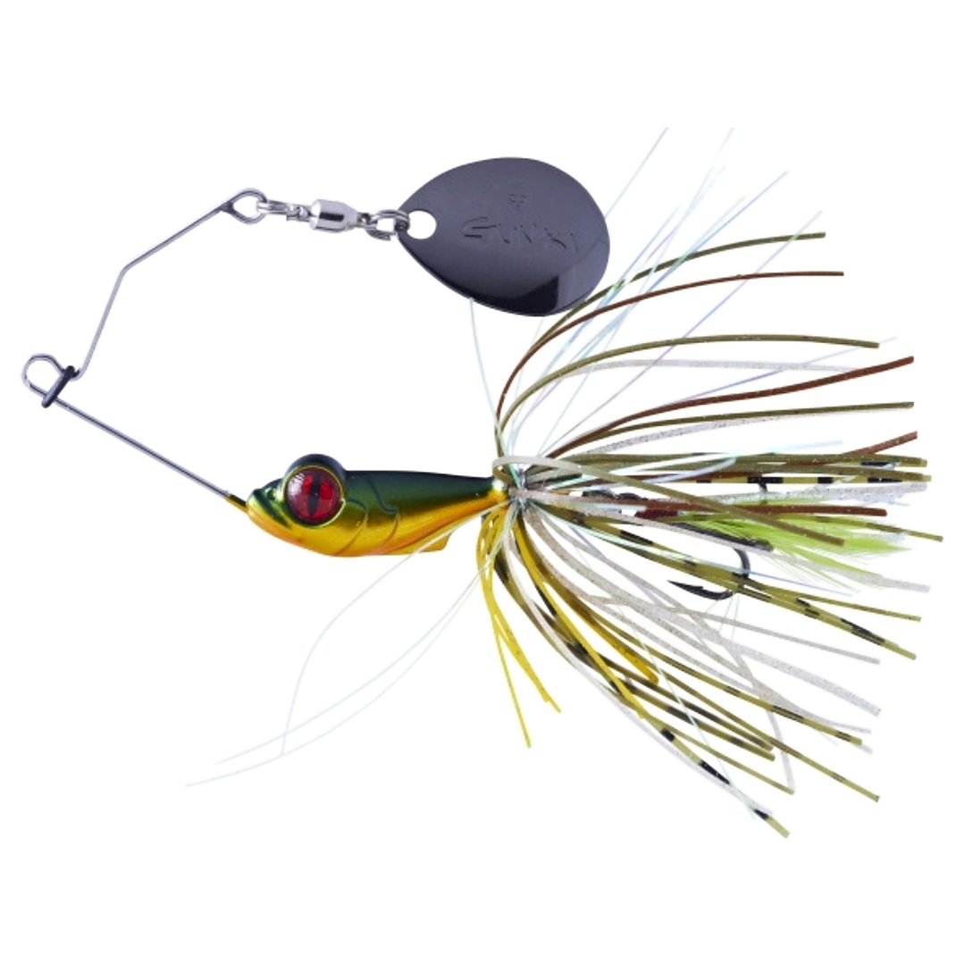 Gunki Alvin Spinnerbait 5,6g Gold Perch sivulta, pää vasemmalla