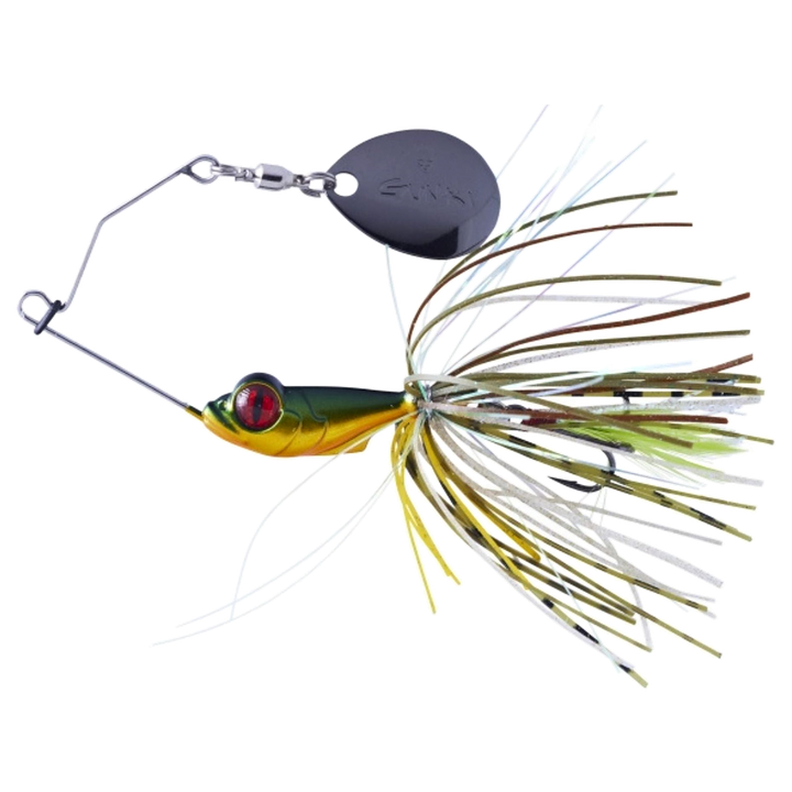 Gunki Alvin Spinnerbait 5,6g Gold Perch sivulta, pää vasemmalla