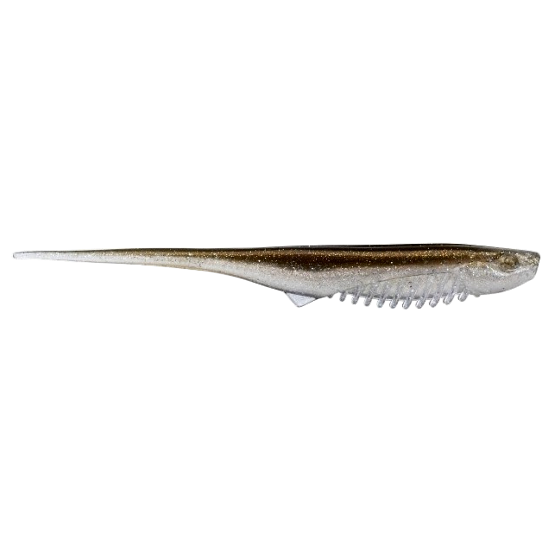 Gunki Mosquito Jigi 11cm Crystal Brown sivulta, pää oikealla