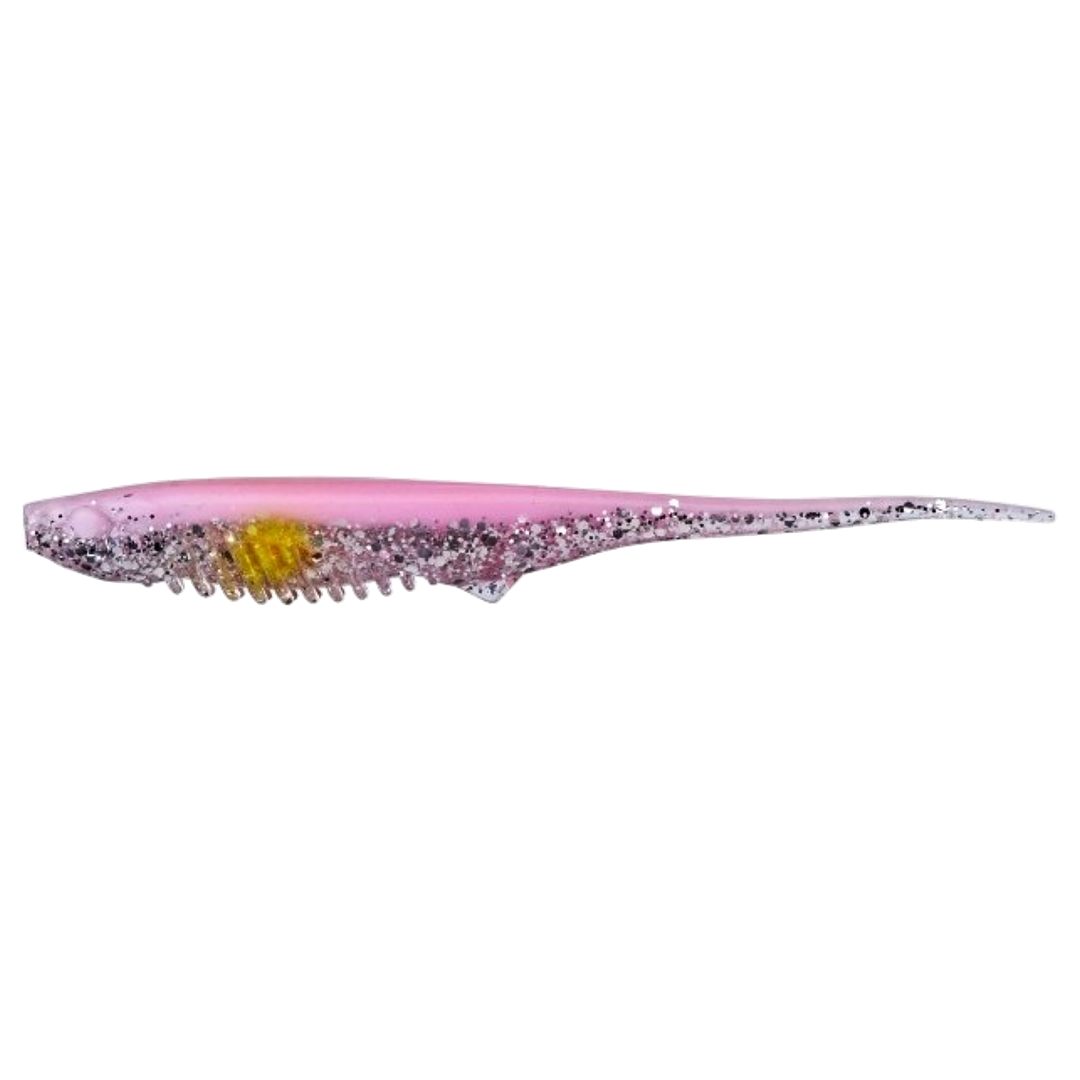 Gunki Mosquito Jigi 11cm Crystal Gum sivulta, pää vasemmalla