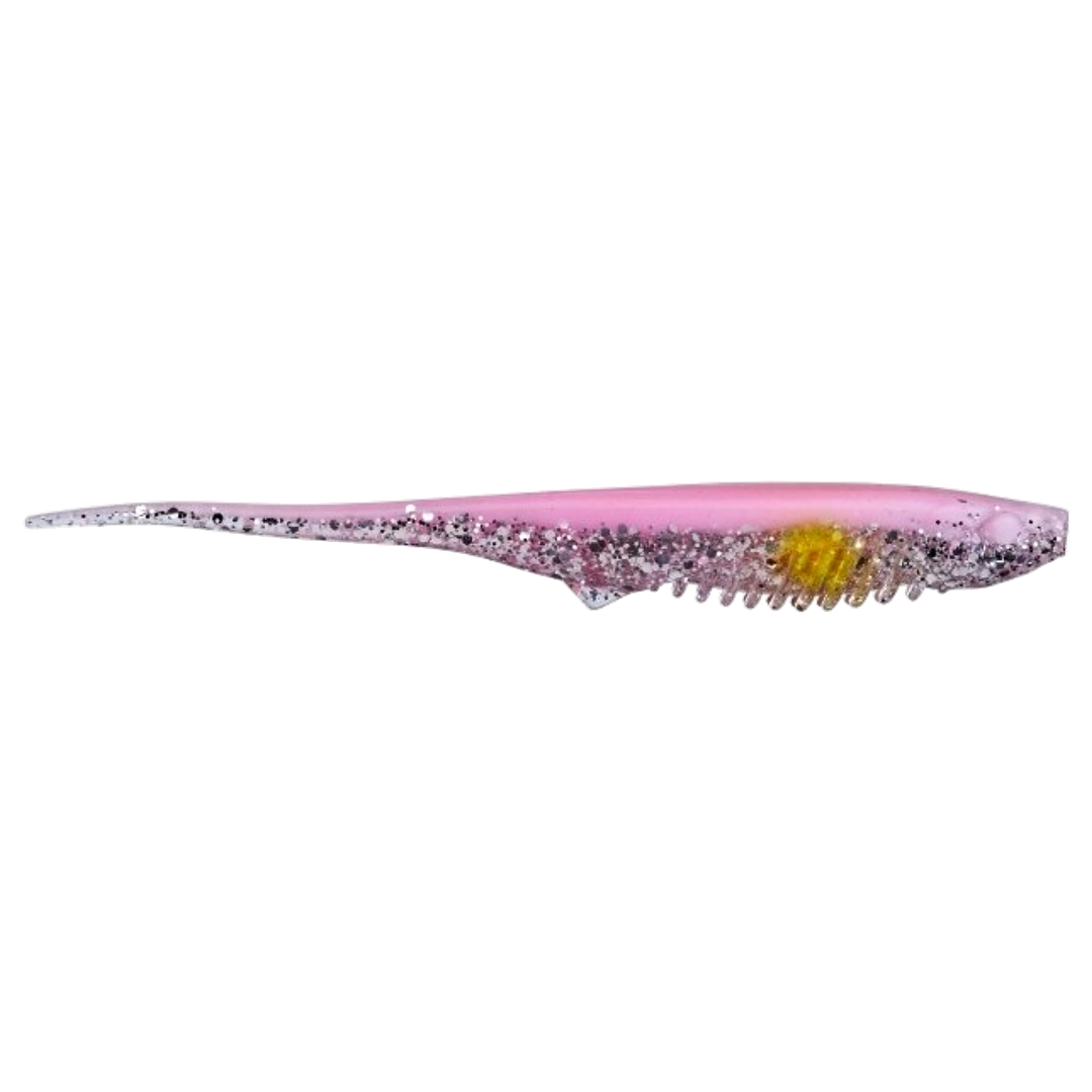 Gunki Mosquito Jigi 11cm Crystal Gum sivulta, pää oikealla