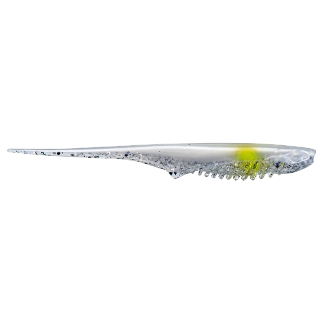 Gunki Mosquito Jigi 11cm Crystal White sivulta, pää oikealla