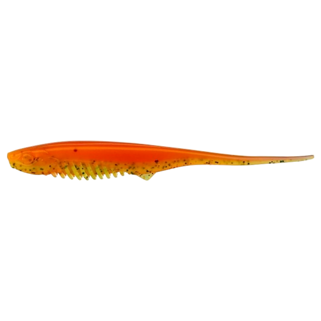 Gunki Mosquito Jigi 11cm Orange Chart Belly sivulta, pää vasemmalla