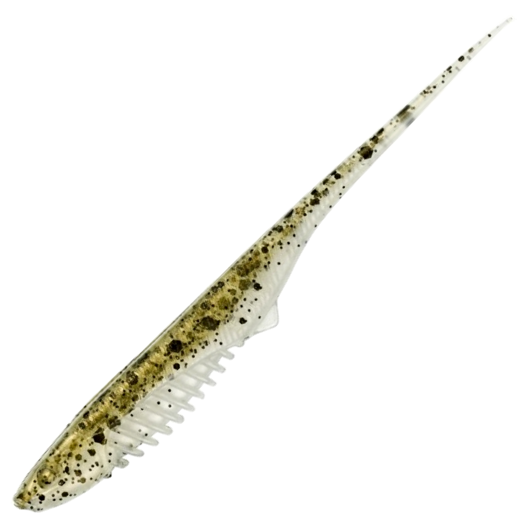 Gunki Mosquito Jigi 11cm, väri Z-Dress: läpikuultava runko ja mustat ja ruskeat pilkut