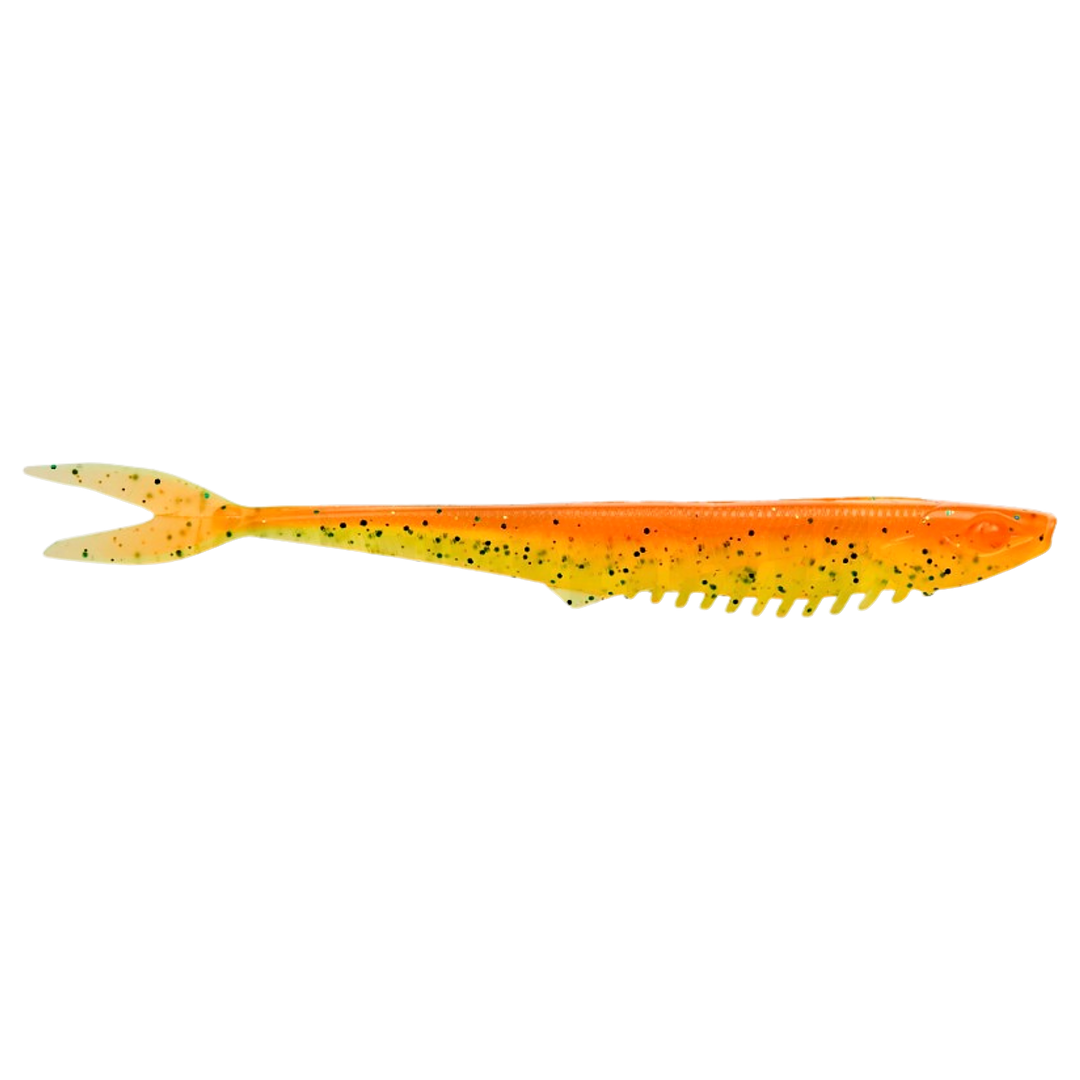 Gunki Pacemaker Jigi 10cm Orange Chart Belly sivulta, pää oikealla