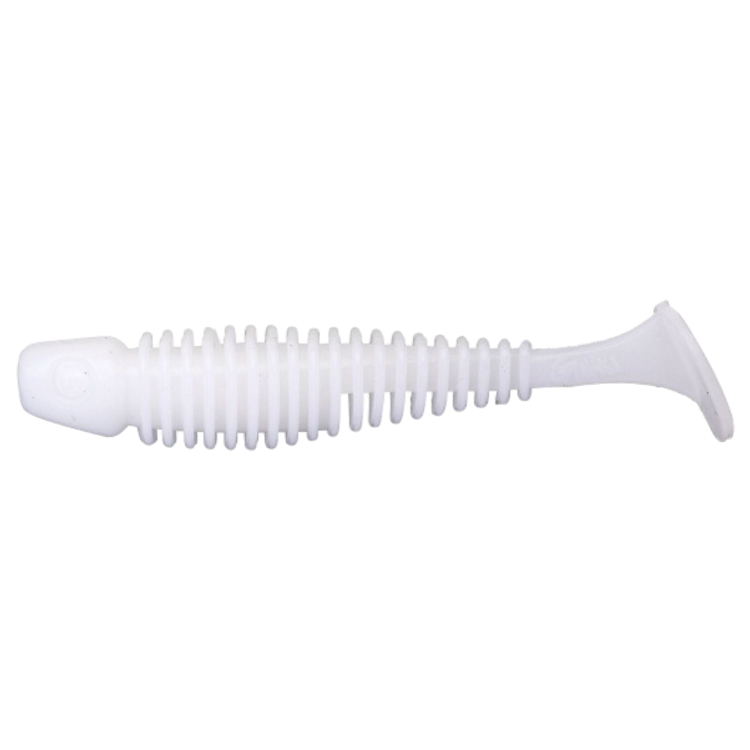 Gunki Tipsy-SXL Jigi 7,6cm Pure White sivulta, pää vasemmalla