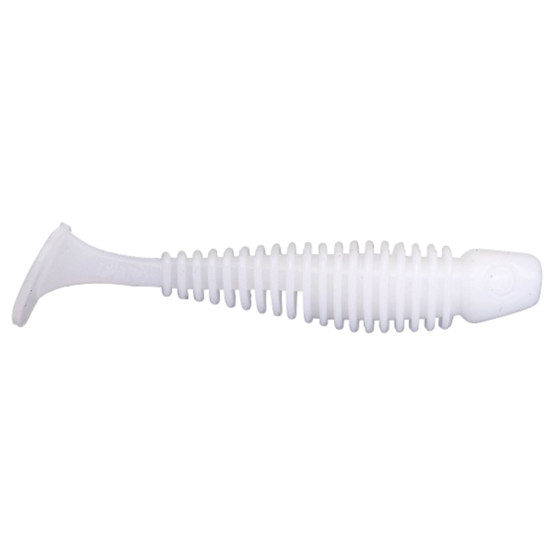Gunki Tipsy-SXL Jigi 7,6cm Pure White sivulta, pää oikealla